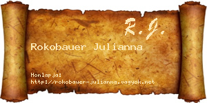 Rokobauer Julianna névjegykártya